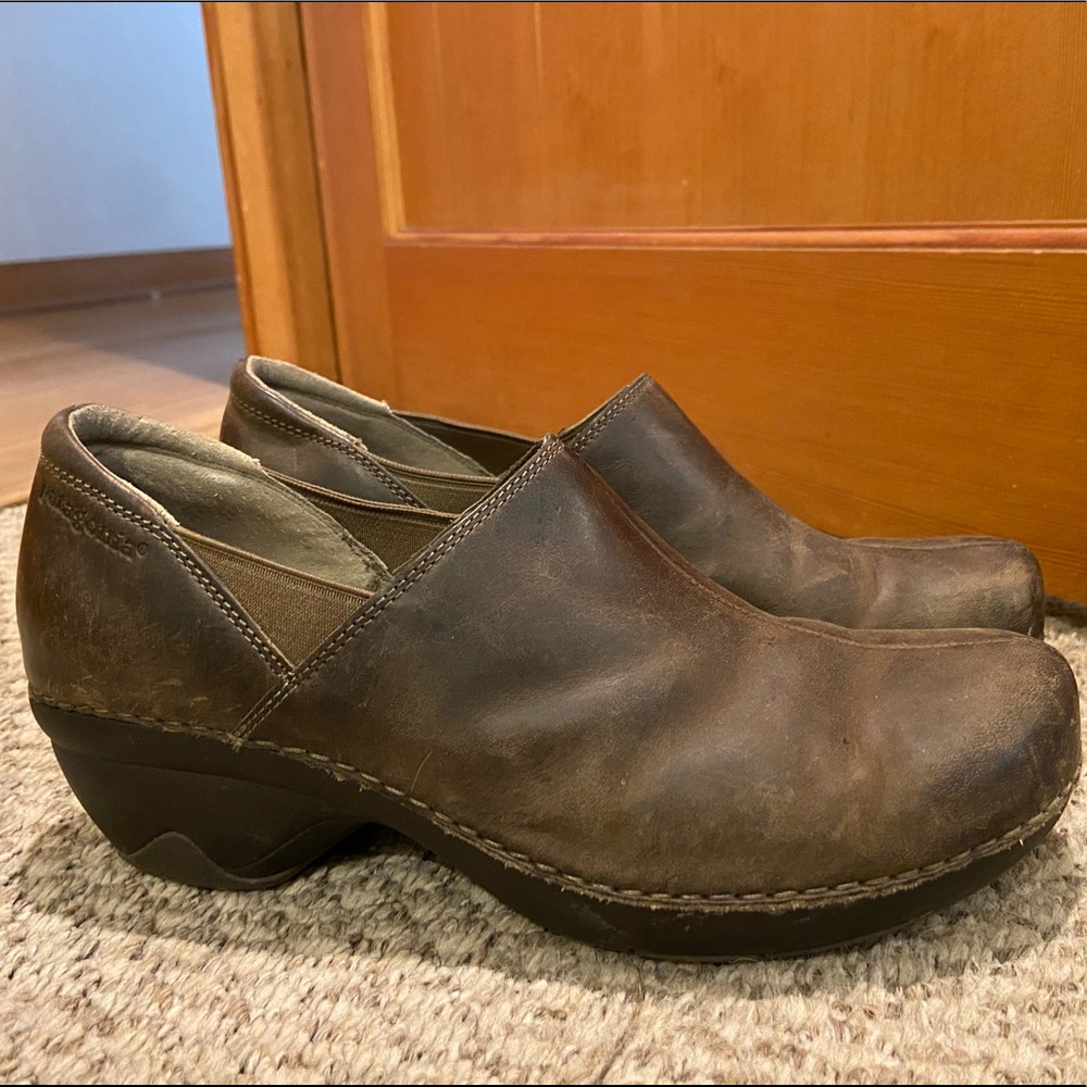Patagonia leather clogs